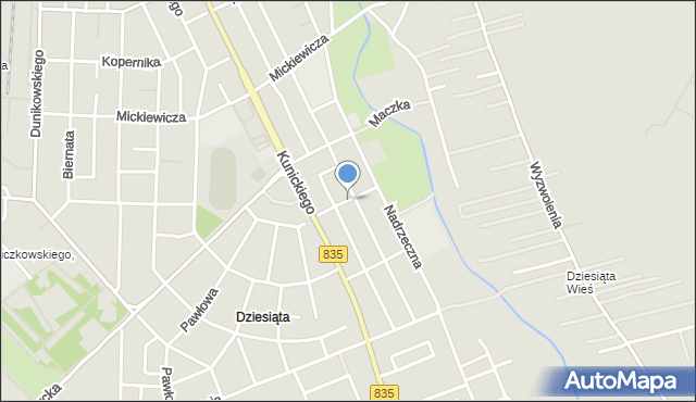 Lublin, Oczki Wojciecha, mapa Lublina