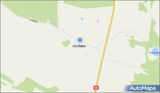 Ochódno, Ochódno, mapa Ochódno