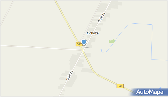 Ochoża gmina Wierzbica, Ochoża, mapa Ochoża gmina Wierzbica