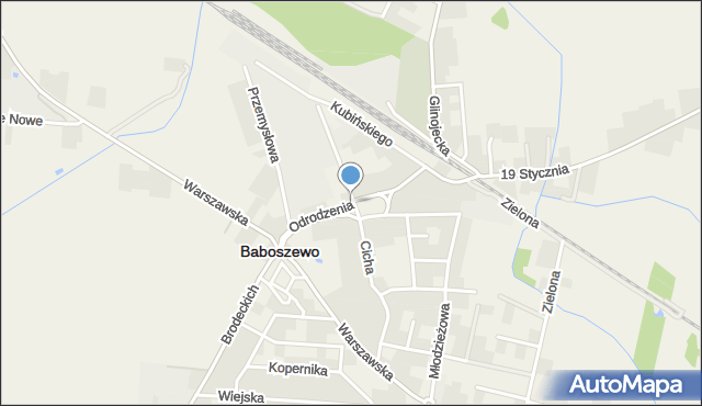 Baboszewo, Odrodzenia, mapa Baboszewo