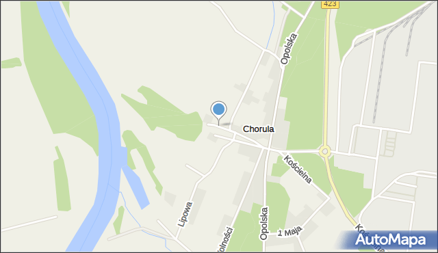 Chorula, Odrzańska, mapa Chorula