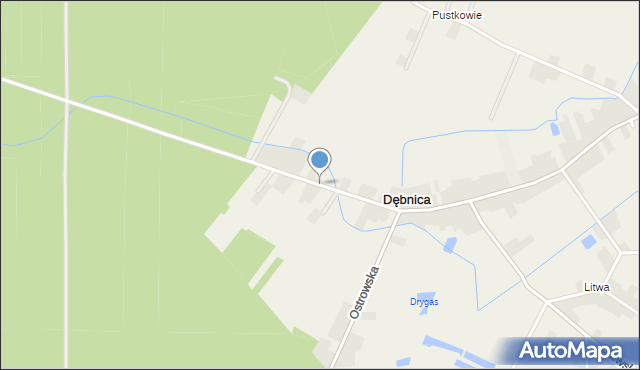 Dębnica gmina Przygodzice, Odolanowska, mapa Dębnica gmina Przygodzice