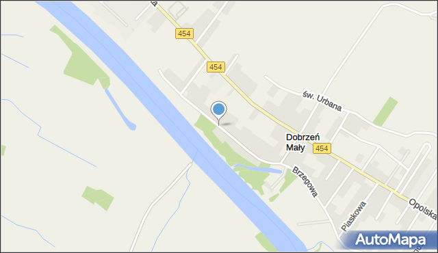 Dobrzeń Mały, Odrzańska, mapa Dobrzeń Mały