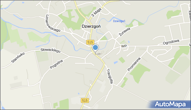 Dzierzgoń, Odrodzenia, mapa Dzierzgoń