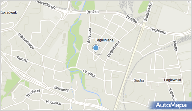 Kraków, Odrzańska, mapa Krakowa