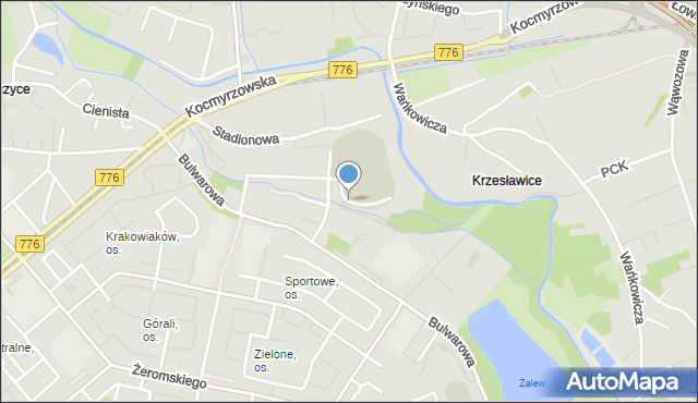 Kraków, Odmogile, mapa Krakowa