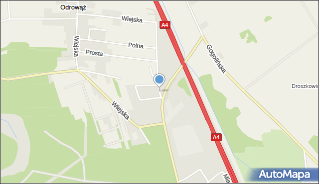 Krapkowice, Odrowążów, mapa Krapkowice