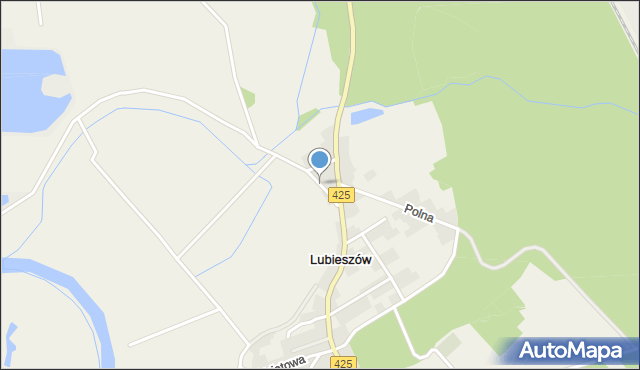 Lubieszów gmina Bierawa, Odrzańska, mapa Lubieszów gmina Bierawa