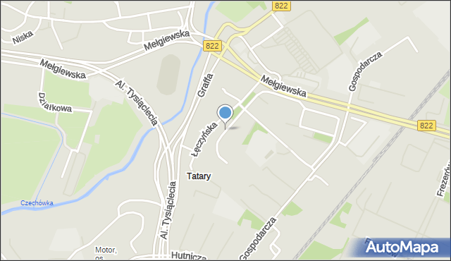 Lublin, Odlewnicza, mapa Lublina