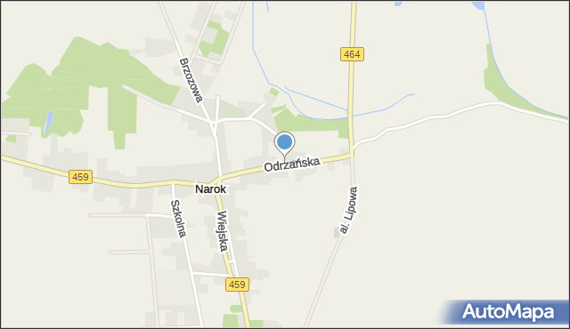 Narok, Odrzańska, mapa Narok