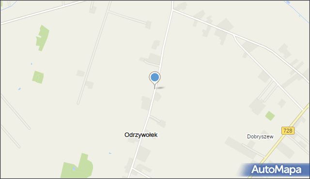 Odrzywołek, Odrzywołek, mapa Odrzywołek