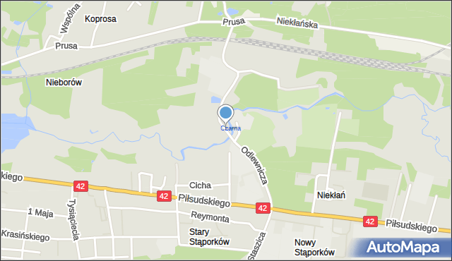 Stąporków, Odlewnicza, mapa Stąporków