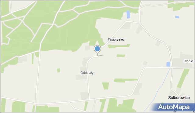 Sulborowice, Oddziały, mapa Sulborowice