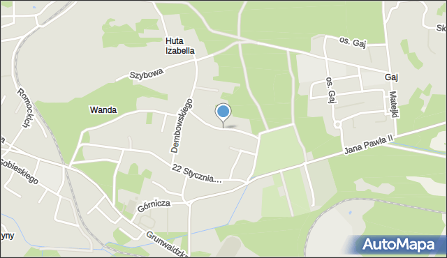 Trzebinia powiat chrzanowski, Odkrywkowa, mapa Trzebinia powiat chrzanowski