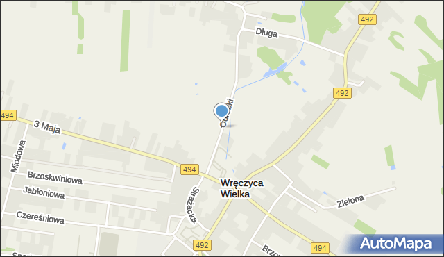 Wręczyca Wielka, Odróbki Józefa, ks., mapa Wręczyca Wielka