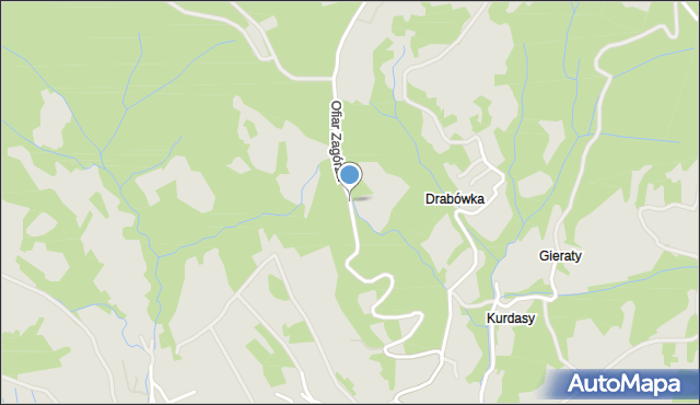 Maków Podhalański, Ofiar Zagórza, mapa Maków Podhalański