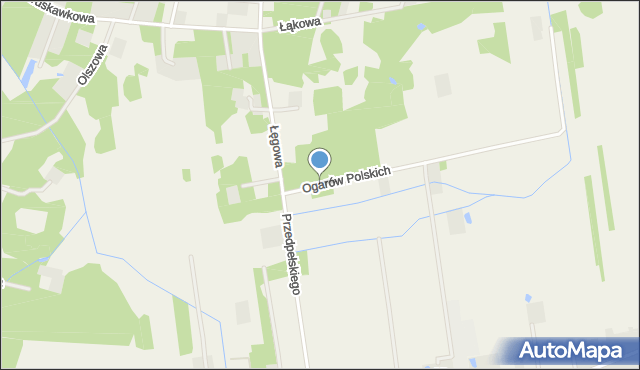 Adamów-Parcel, Ogarów Polskich, mapa Adamów-Parcel