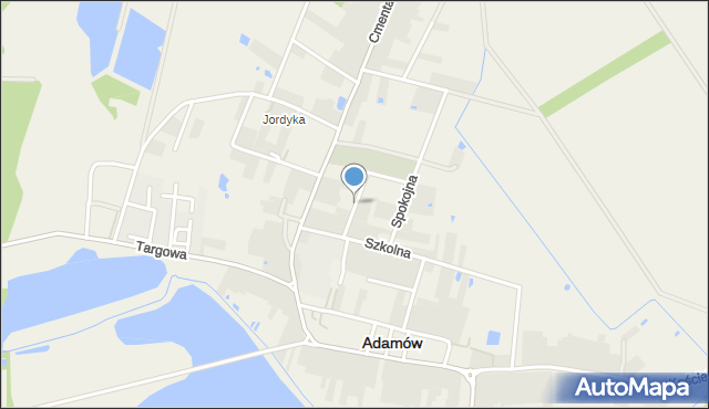 Adamów powiat łukowski, Ogrodowa, mapa Adamów powiat łukowski