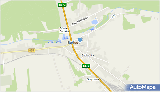 Bełżec, Ogrodowa, mapa Bełżec