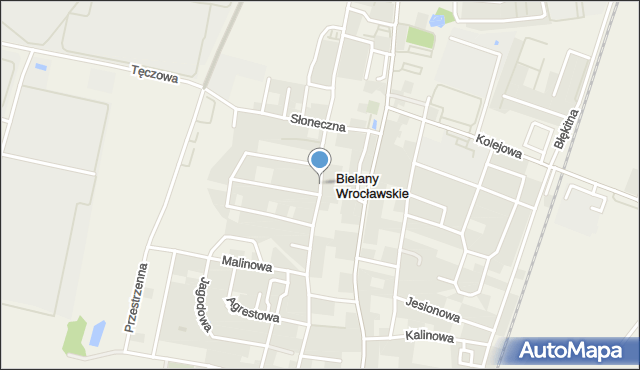 Bielany Wrocławskie, Ogrodowa, mapa Bielany Wrocławskie