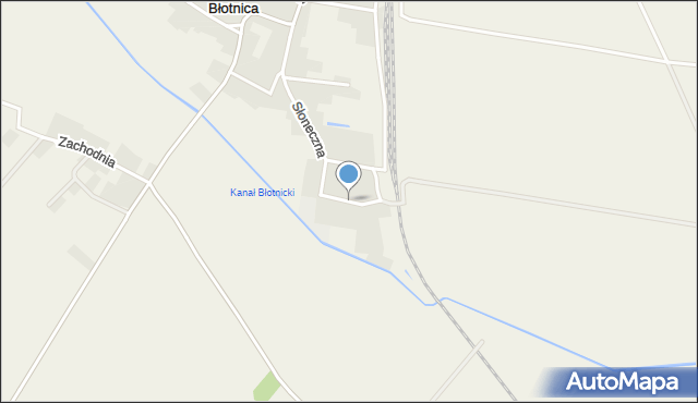 Błotnica gmina Przemęt, Ogrodowa, mapa Błotnica gmina Przemęt