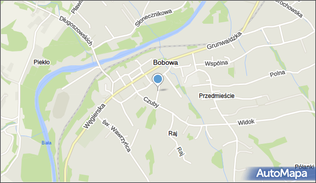 Bobowa powiat gorlicki, Ogrodowa, mapa Bobowa powiat gorlicki