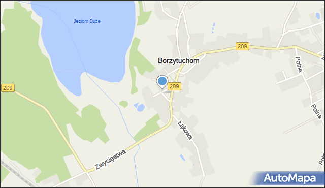 Borzytuchom, Ogrodowa, mapa Borzytuchom