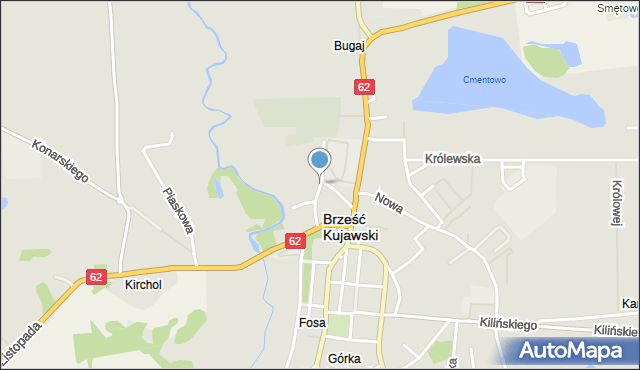 Brześć Kujawski, Ogrodowa, mapa Brześć Kujawski