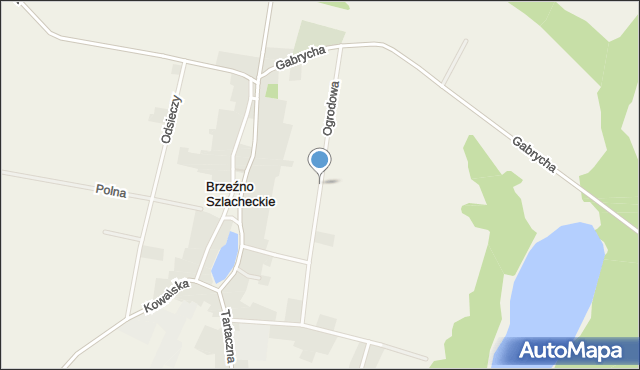 Brzeźno Szlacheckie, Ogrodowa, mapa Brzeźno Szlacheckie