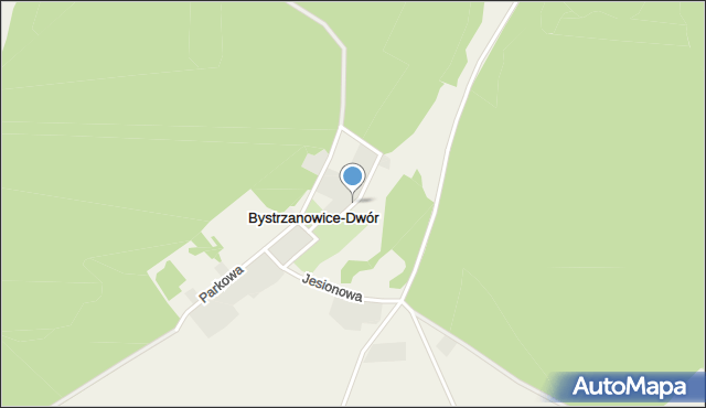 Bystrzanowice-Dwór, Ogrodowa, mapa Bystrzanowice-Dwór