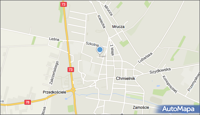 Chmielnik powiat kielecki, Ogrodowa, mapa Chmielnik powiat kielecki