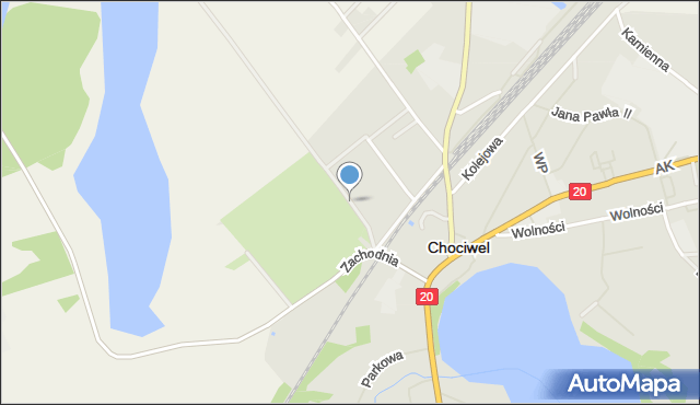 Chociwel powiat stargardzki, Ogrodowa, mapa Chociwel powiat stargardzki