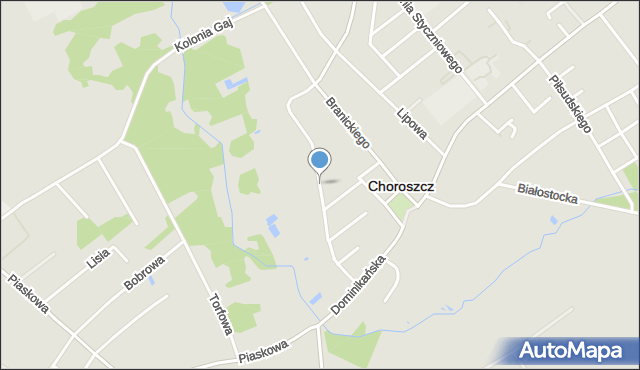 Choroszcz, Ogrodowa, mapa Choroszcz