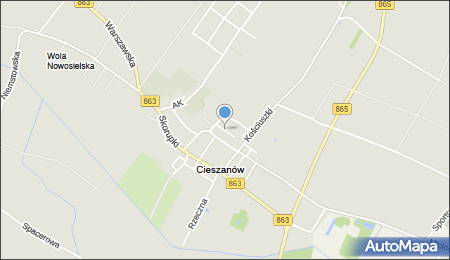 Cieszanów, Ogrodowa, mapa Cieszanów