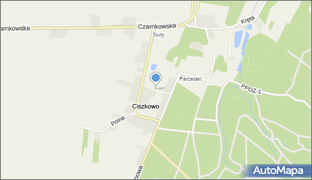 Ciszkowo, Ogrodowa, mapa Ciszkowo