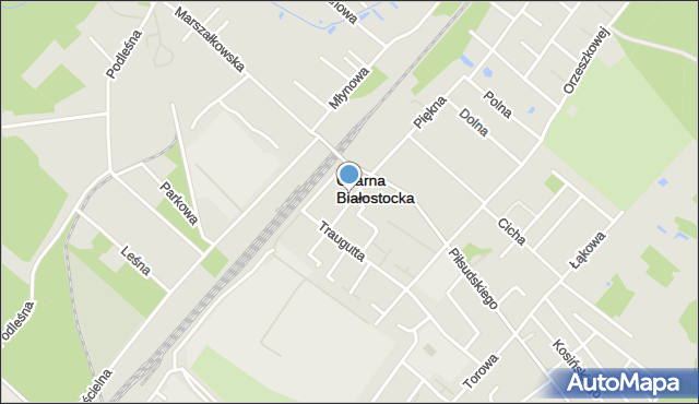 Czarna Białostocka, Ogrodowa, mapa Czarna Białostocka