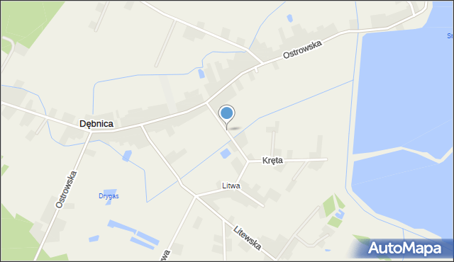 Dębnica gmina Przygodzice, Ogrodowa, mapa Dębnica gmina Przygodzice