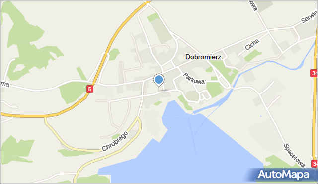 Dobromierz powiat świdnicki, Ogrodowa, mapa Dobromierz powiat świdnicki