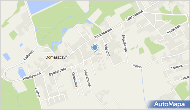 Domaszczyn, Ogrodowa, mapa Domaszczyn