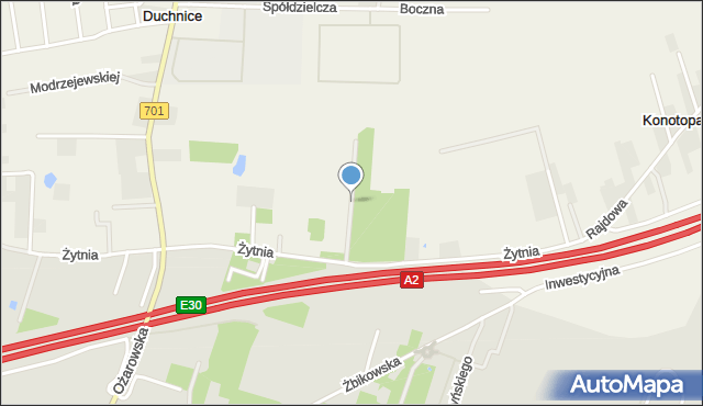 Duchnice, Ogrodników, mapa Duchnice