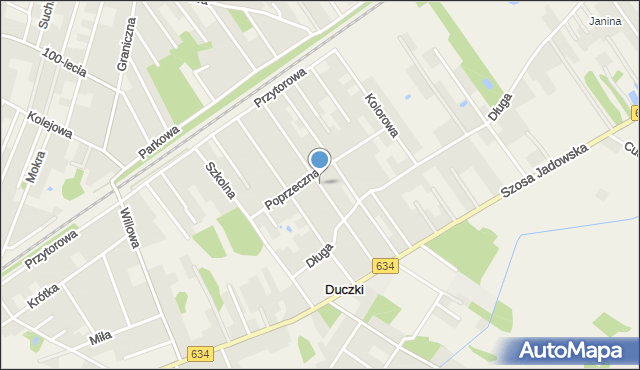 Duczki, Ogrodowa, mapa Duczki