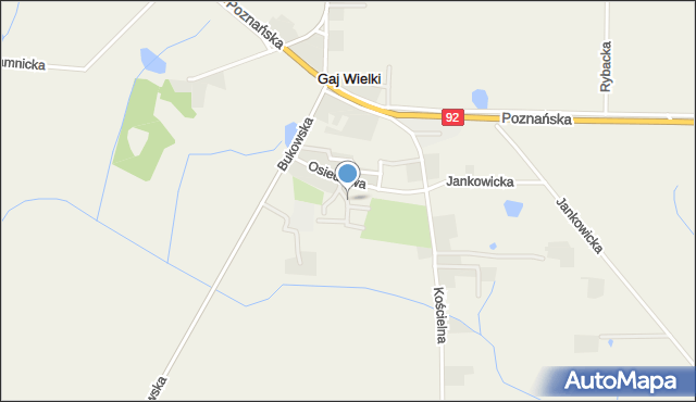 Gaj Wielki, Ogrodowa, mapa Gaj Wielki