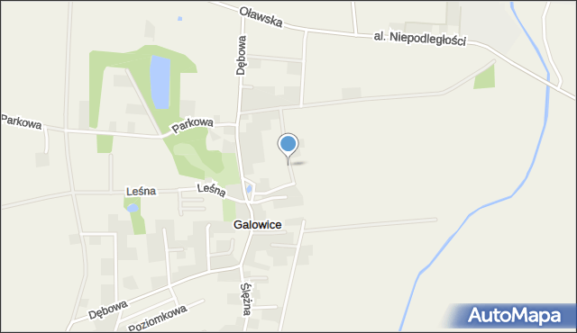 Galowice, Ogrodowa, mapa Galowice