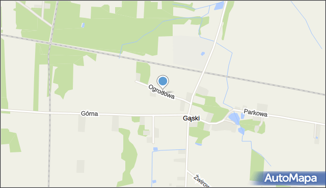 Gąski gmina Tarczyn, Ogrodowa, mapa Gąski gmina Tarczyn