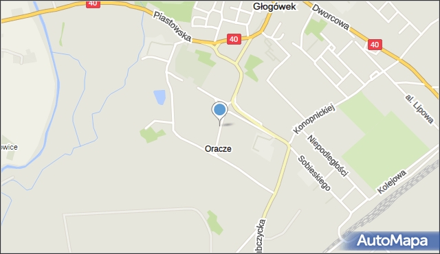 Głogówek, Ogrodowa, mapa Głogówek