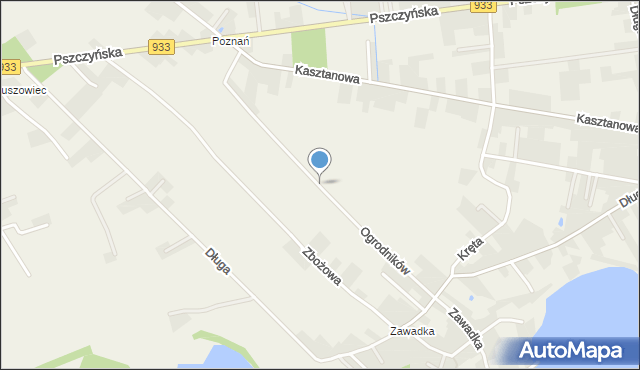 Góra gmina Miedźna, Ogrodników, mapa Góra gmina Miedźna