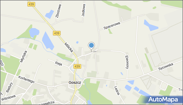 Goszcz, Ogrodowa, mapa Goszcz