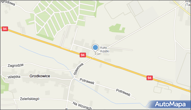 Grodkowice, Ogrodowa, mapa Grodkowice