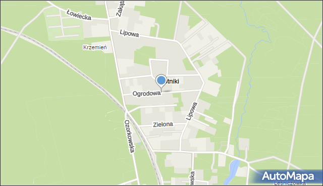 Grotniki gmina Zgierz, Ogrodowa, mapa Grotniki gmina Zgierz