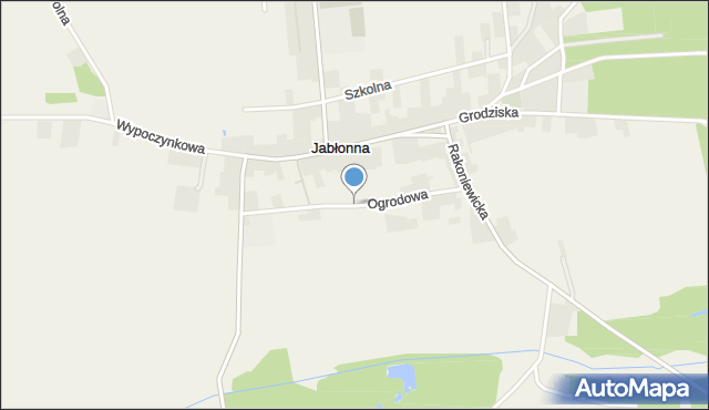 Jabłonna gmina Rakoniewice, Ogrodowa, mapa Jabłonna gmina Rakoniewice